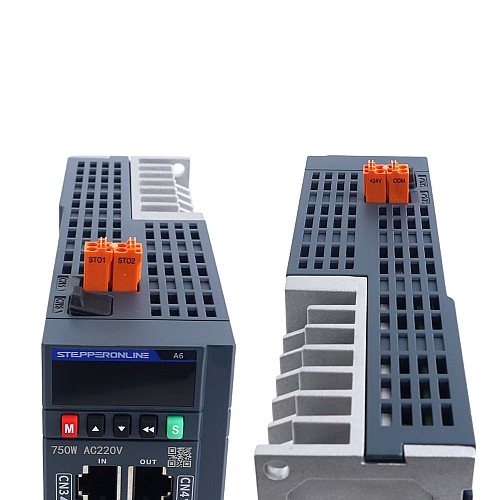 A6 Serisi 750W STO Safe Torque Off EtherCAT AC Servo Motor Kiti 3000rpm 2,39Nm Frenli 17-Bit Mutlak Encoder IP67 - A6-EC750H2B1-M17-STO | StepperOnline