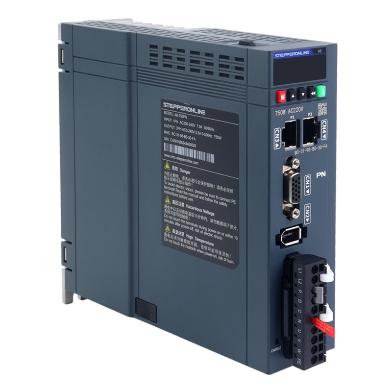 A6 Serisi 750W PROFINET AC Servo Motor Kiti 3000rpm 2,39Nm Frenli 17 Bit Mutlak Kodlayıcı IP67