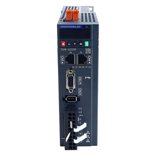 A6 Serisi 750W STO Safe Torque Off PROFINET AC Servo Motor Kiti 3000rpm 2,39Nm Frenli 17-Bit Mutlak Encoder IP67 - A6-PN750H2B1-M17-STO | StepperOnline