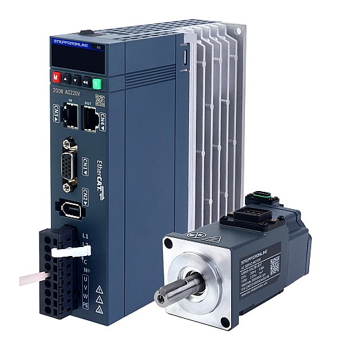 A6 Serisi 100W EtherCAT AC Servo Motor Kiti 3000rpm 0,32Nm Frenli 17 Bit Mutlak Kodlayıcı IP67