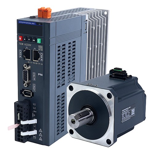 A6 Serisi 750W STO Safe Torque Off PROFINET AC Servo Motor Kiti 3000rpm 2,39Nm 17-Bit Mutlak Encoder IP67 - A6-PN750H2A1-M17-STO | StepperOnline