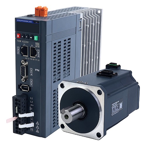 A6 Serisi 750W STO Safe Torque Off PROFINET AC Servo Motor Kiti 3000rpm 2,39Nm Frenli 17-Bit Mutlak Encoder IP67 - A6-PN750H2B1-M17-STO | StepperOnline