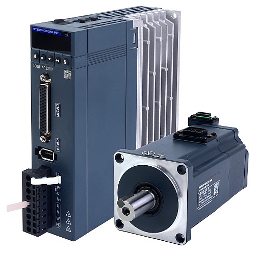 A6 Serisi 400W RS485 AC Servo Motor Kiti 3000rpm 1,27Nm Frenli 17 Bit Mutlak Kodlayıcı IP67