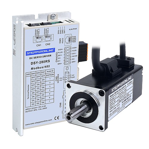 DSY Serisi 100W RS485 DC Servo Motor 24-70VDC 0,318Nm 3000rpm 17-Bit Artımlı Kodlayıcı IP65
