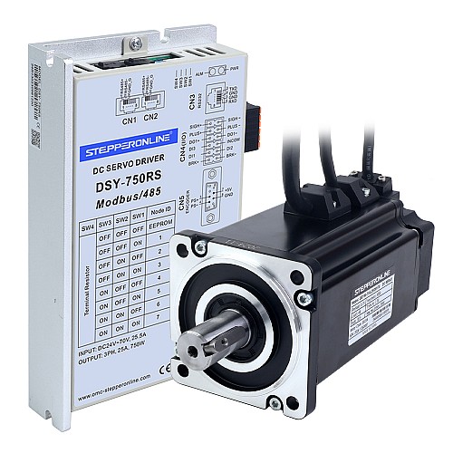 DSY Serisi 750W RS485 DC Servo Motor 24-70VDC 2,39Nm Frenli 3000rpm 17-Bit Artımlı Kodlayıcı IP65