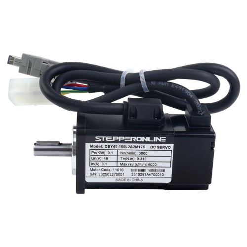 DSY Serisi 100W RS485 DC Servo Motor 24-70VDC 0,318Nm 3000rpm 17-Bit Artımlı Kodlayıcı IP65