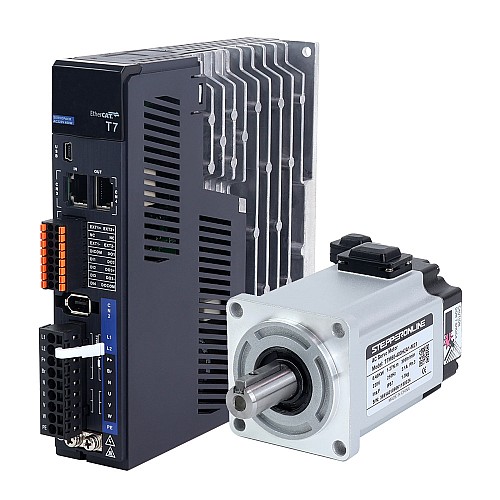 T7 Serisi EtherCAT 400W AC Servo Motor Kiti 3000rpm 1,27Nm 23-Bit Kodlayıcı IP67