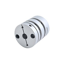 10mm - 14mm Esnek çift diskli kaplin 44x50mm CNC step motor mili bağlantı parçası