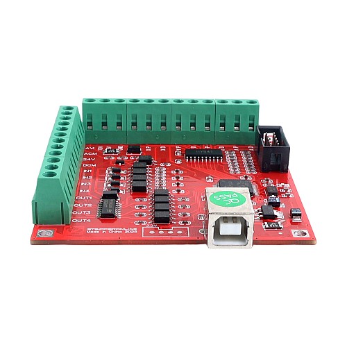 Mach3 için 4 Eksenli CNC Breakout Kartı Kontrol Cihazı 100Khz USB Kontrol