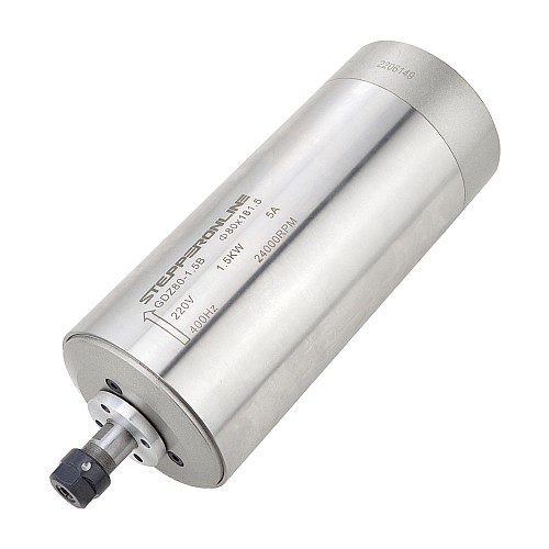 Mil Motoru Su Soğutmalı 220V 1.5KW 24000RPM 400Hz ER11 Pens Ahşap Gravür Freze Makinesi