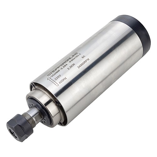 Mil Motoru Hava Soğutmalı 220V 2.2KW 24000RPM 400Hz ER20 Pens Ahşap Gravür Freze Makinesi 4 Rulman