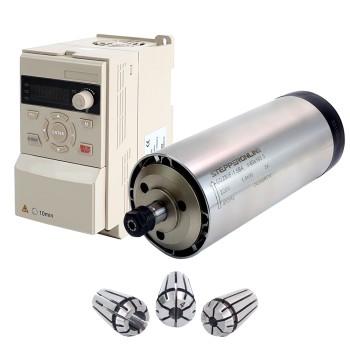 220V 1,5KW Φ80x193,5mm Hava Soğutmalı Mil Motoru ve 2HP 1,5KW 7,0A Değişken Frekanslı Sürücü Kiti