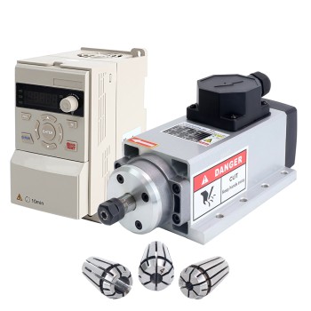 220V 1,5KW 80x73x175,5mm Hava Soğutmalı Mil Motoru ve 2HP 1,5KW 7,0A Değişken Frekanslı Sürücü Kiti