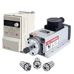 220V 1,5KW 80x73x175,5mm Hava Soğutmalı Mil Motoru ve 2HP 1,5KW 7,0A Değişken Frekanslı Sürücü Kiti