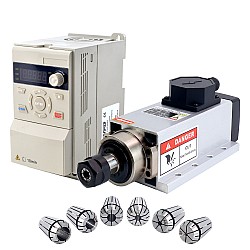 220V 2.2KW 80x73x193.5mm Hava Soğutmalı Mil Motoru ve 3HP 2.2KW 12.5A Değişken Frekanslı Sürücü Kiti