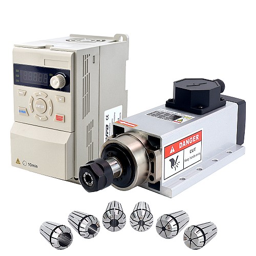 220V 2.2KW 80x73x193.5mm Hava Soğutmalı Mil Motoru ve 3HP 2.2KW 12.5A Değişken Frekanslı Sürücü Kiti 220V 2.2KW 80x73x193.5mm Hava Soğutmalı Mil Motoru ve 3HP 2.2KW 12.5A Değişken Frekanslı Sürücü Kiti