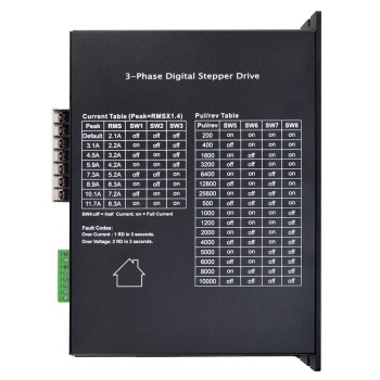 3 Fazlı Nema 34, 42, 52 Step Motorlar için Dijital Step Motor Sürücüsü 2.1-11.7A 176-253VAC