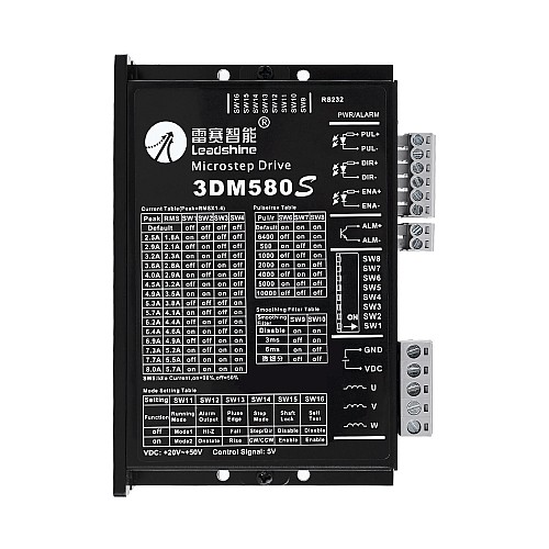 Nema 17, 23, 24, 34 Step Motorlar için Leadshine 3 Fazlı Dijital Step Motor Sürücüsü 0,5-8,0A 20-50VDC Nema 17, 23, 24, 34 Step Motorlar için Leadshine 3 Fazlı Dijital Step Motor Sürücüsü 0,5-8,0A 20-50VDC