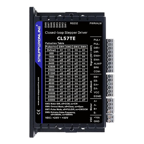 Nema 17, 23, 24 Step Motorlar için TE Serisi Kapalı Döngü Step Sürücü 0,5-7,0A 24-50VDC - CL57TE | StepperOnline