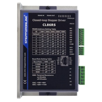 Modbus RS485 Kapalı Döngü Adım Motoru Sürücüsü 2.1-8.0A 30-110VDC veya 18-80VAC