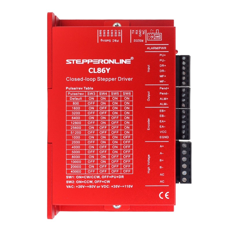 YS Serisi 1 Eksenli Kapalı Döngü Adımlayıcı Kiti V2.0 12.0Nm(1699.34oz.in) Nema 34 Motor 1.5 m Kablolar ve Sürücü ile