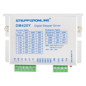 Nema 11, 14, 17 Step Motorlar için Y Serisi Dijital Step Motor Sürücüsü 0,3-2,2A DC18V-36V