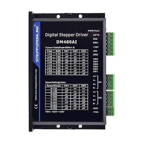 Adım Motoru Kontrol Cihazı 2 Kanal 1.0-8.4A 20-40VDC Hız Ayarlanabilir