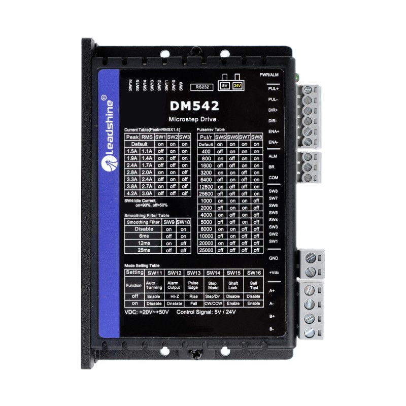 Nema 17, 23, 24 Step Motorlar için Leadshine Dijital Step Motor Sürücüsü 0,5-4,2A 20-50VDC