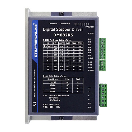 Nema 34 Step Motor için Modbus RS485 Step Motor Sürücüsü 2.1-8.2A 18-80VAC veya 30-110VDC Nema 34 Step Motor için Modbus RS485 Step Motor Sürücüsü 2.1-8.2A 18-80VAC veya 30-110VDC