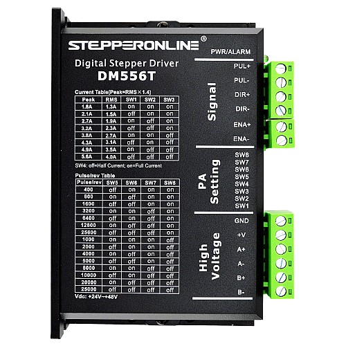 TS Serisi 1 Eksen 3,0 Nm (425 oz.in) Adım CNC Kiti 4,2A Nema 23 Adım Motoru ve Sürücüsü DM556T