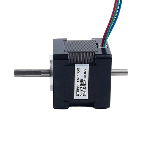 Çift Şaft Nema 14 1,8 derece 18 Ncm (25,5 oz.in) 0,8 A 35,2x35,2x34 mm 4 Kablo