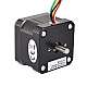 Çift Şaftlı Nema 17 Tek Kutuplu 0,9 derece 16 Ncm (22,66 oz.in) 0,3 A 42x42x34 mm 6 Kablo