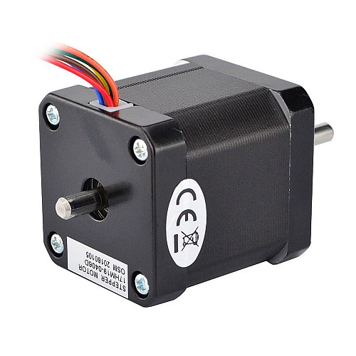 Çift Şaftlı Nema 17 Tek Kutuplu 0,9 derece 32 Ncm (45,3 oz.in) 0,4 A 42x42x48 mm 6 Kablo
