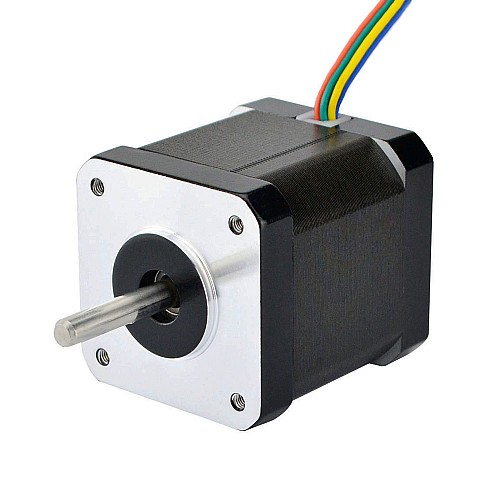 Çift Şaftlı Nema 17 Tek Kutuplu 0,9 derece 32 Ncm (45,3 oz.in) 0,4 A 42x42x48 mm 6 Kablo