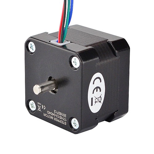 Çift Şaftlı Nema 17 Bipolar 1,8 derece 26 Ncm (36,82 oz.in) 0,4 A 42x42x34 mm 4 Kablo