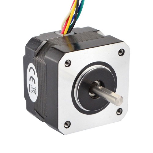 Çift Şaftlı Nema 17 Tek Kutuplu 16Ncm (22,66oz.in) 0,95A 42x42x33mm 6 Kablo