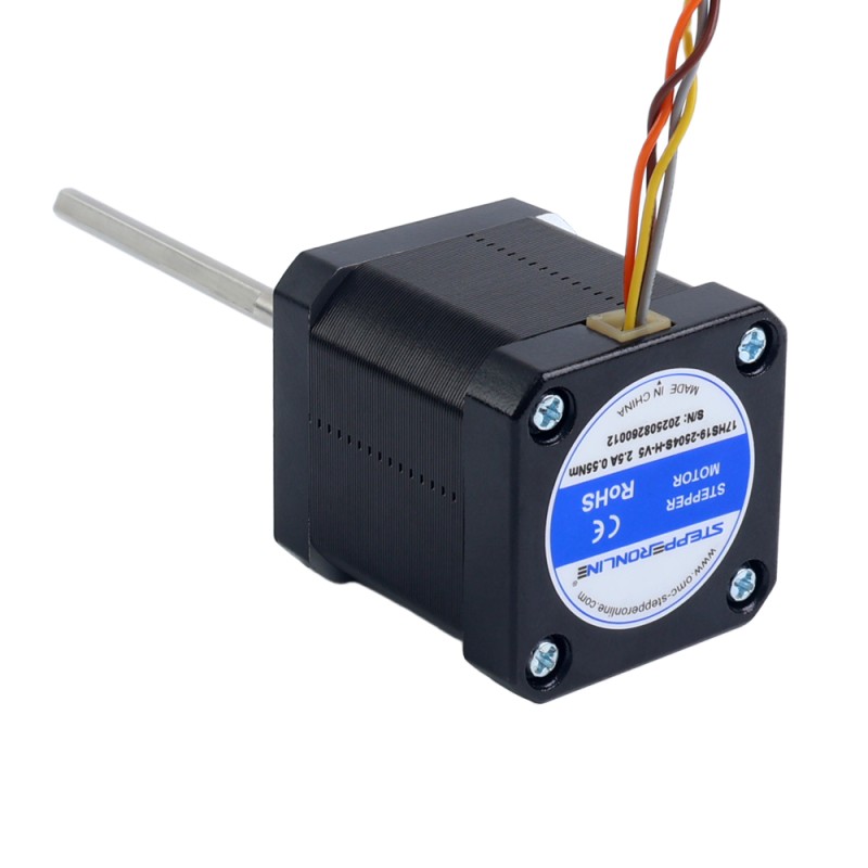 Nema 17 Yüksek Sıcaklık Adım Motoru 55Ncm (77.93oz.in) 80mm D-tipi Mil Φ5mm İzolasyon Sınıfı H 180C - 17HS19-2504S-H-V5 | StepperOnline