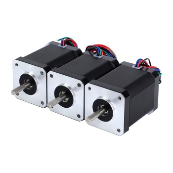 3 adet E Serisi Nema 17 Step Motor 1.8 derece 60 Ncm (84.97 oz.in) 2.1A 42x42x60mm 4 Kablo