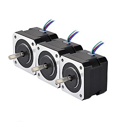 3 Adet Nema 17 Bipolar 1.8 derece 26 Ncm (36.82oz.in) 0.4A 42x42x34mm 4 Kablo