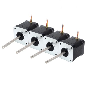 4 adet Nema 17 Yüksek Sıcaklık Adım Motoru 55Ncm (77,93oz.in) 55mm Yuvarlak Şaft Yalıtım Sınıfı H 180C