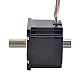Çift Şaftlı Nema 23 İçi Boş Şaftlı Adım Motoru Bipolar 0,78 Nm (110,5 oz.in) 2,0 A 57x57x45 mm