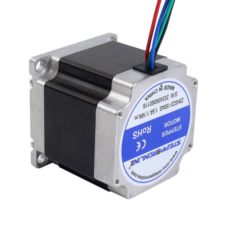 Nema 23 Bipolar Step Motor 1.8° 1.16Nm (164.3oz-in) 1.5A 57x57x56mm 165mm Kablo ve Molex Konnektörlü - 23HS22-1504S-C14 | StepperOnline