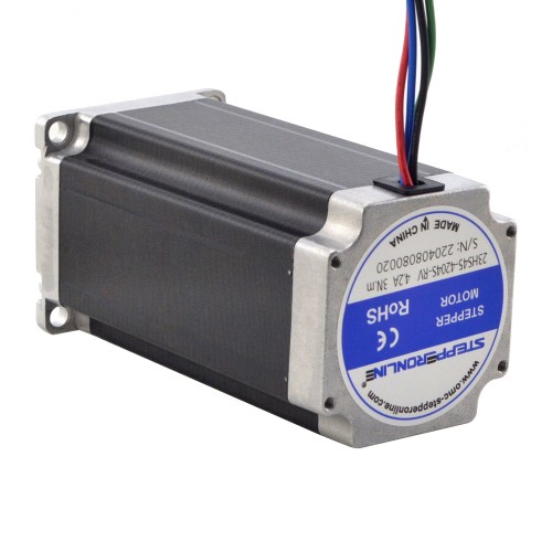 NmRV30 Sonsuz Dişli Hız Düşürücü için 9 mm Şaftlı Nema 23 Adım Motoru 3 Nm (425 oz.in)