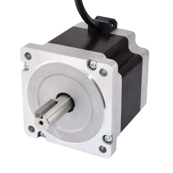 Kamalı Çift Şaftlı Nema 34 CNC Adım Motoru 4,5 Nm (637,25 oz.in) 5,5 A 86x86x80 mm