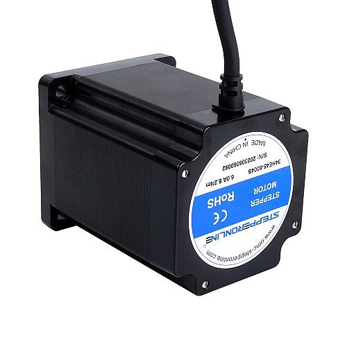 E Serisi Nema 34 Step Motor Bipolar 1,8 derece 8,2 Nm (1161,22 oz.in) 6,0 A 86x86x114 mm 4 Kablo