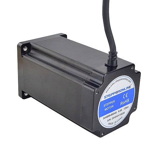 E Serisi Nema 34 Step Motor Bipolar 1,8 derece 12,0 Nm (1699,34 oz.in) 6,0 A 86x86x151,5 mm 4 Kablo