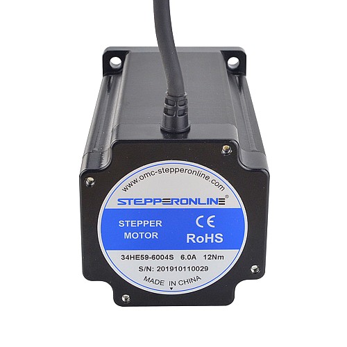E Serisi Nema 34 Step Motor Bipolar 1,8 derece 12,0 Nm (1699,34 oz.in) 6,0 A 86x86x151,5 mm 4 Kablo