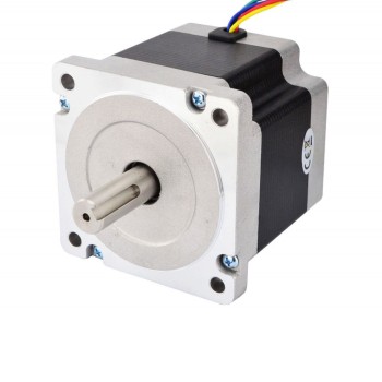 Nema 34 CNC Adım Motoru 4,5 Nm (637,25 oz.in) 5,5 A 86x86x80 mm Anahtar Yolu Şaftı