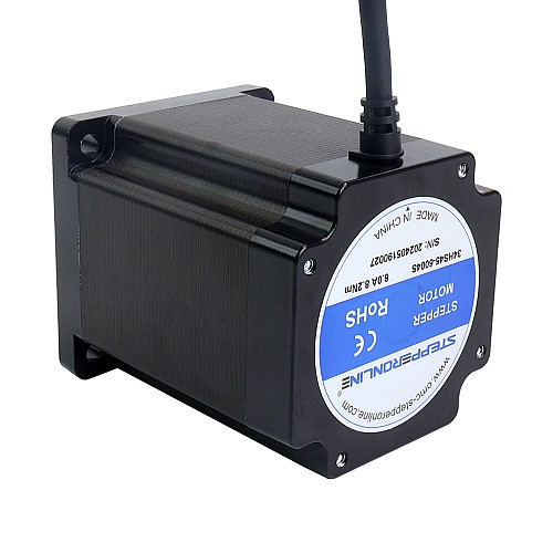S Serisi Nema 34 Step Motor Bipolar 1,8 derece 8,2 Nm (1161,45 oz.in) 6,0 A 86x86x113mm 4 Kablo S Serisi Nema 34 Step Motor Bipolar 1,8 derece 8,2 Nm (1161,45 oz.in) 6,0 A 86x86x113mm 4 Kablo