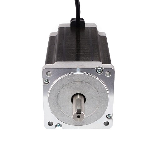 Kamalı Çift Şaftlı Nema 34 Adım Motoru 13Nm (1841oz.in) 5A 86x86x150mm Kamalı Çift Şaftlı Nema 34 Adım Motoru 13Nm (1841oz.in) 5A 86x86x150mm